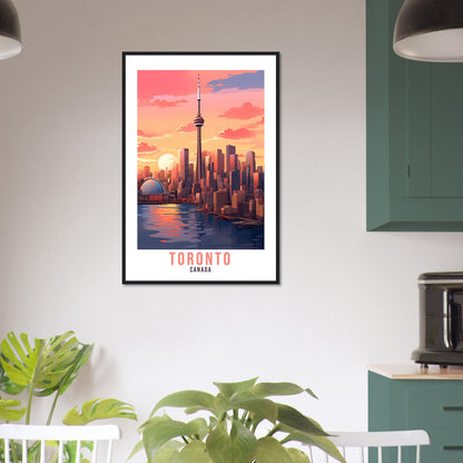 Toronto Travel Print Wall Art Toronto Canada Wall Hanging Home Decoration Toronto Sunset Gift Cityscape Wall Art Print Toronto Canada Poster