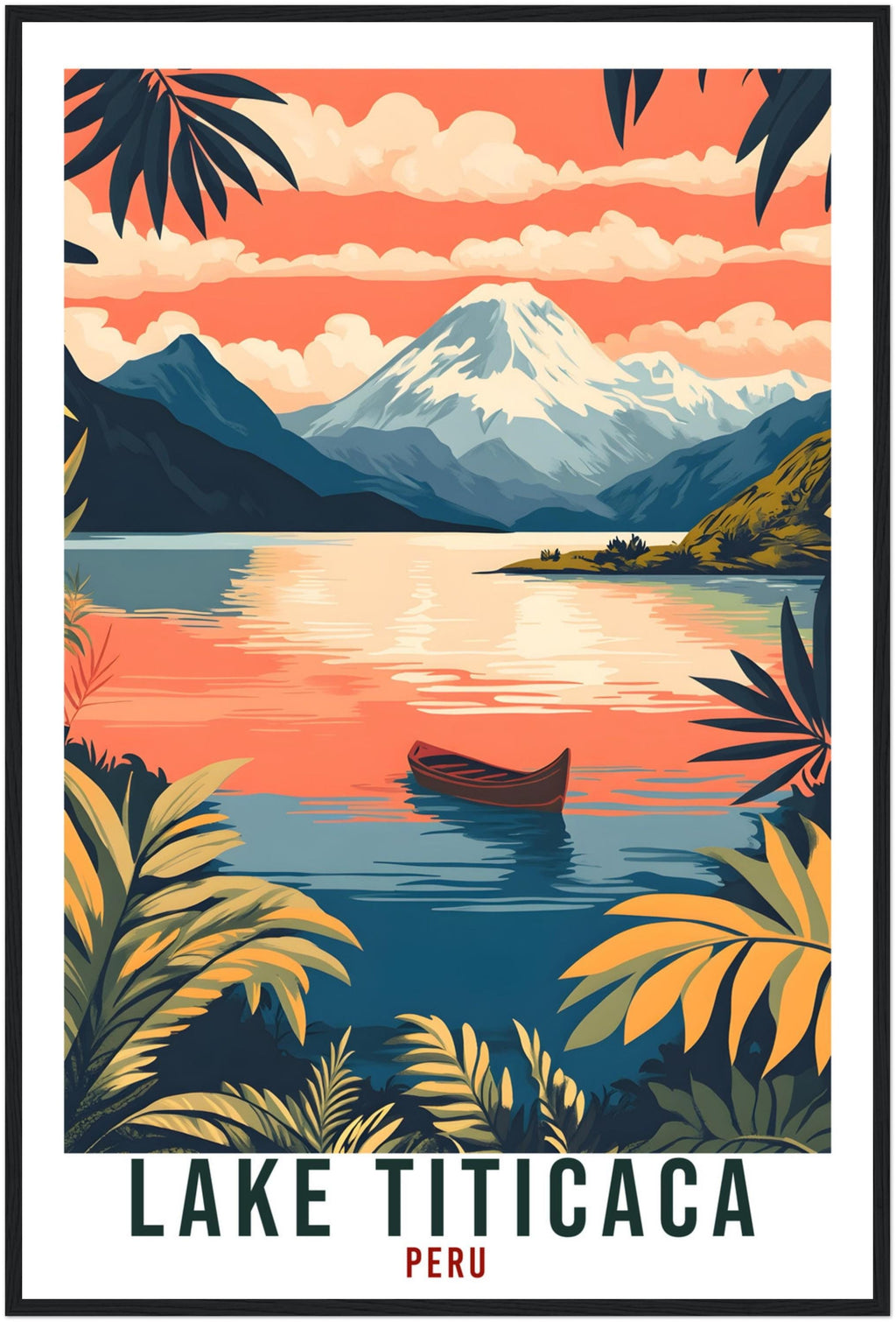 Lake Titicaca Travel Print Peru Home Decor Wall Art Gift Wall Hanging Art Lover Lake Titicaca Peruvian Artwork Travel Poster Travel Art