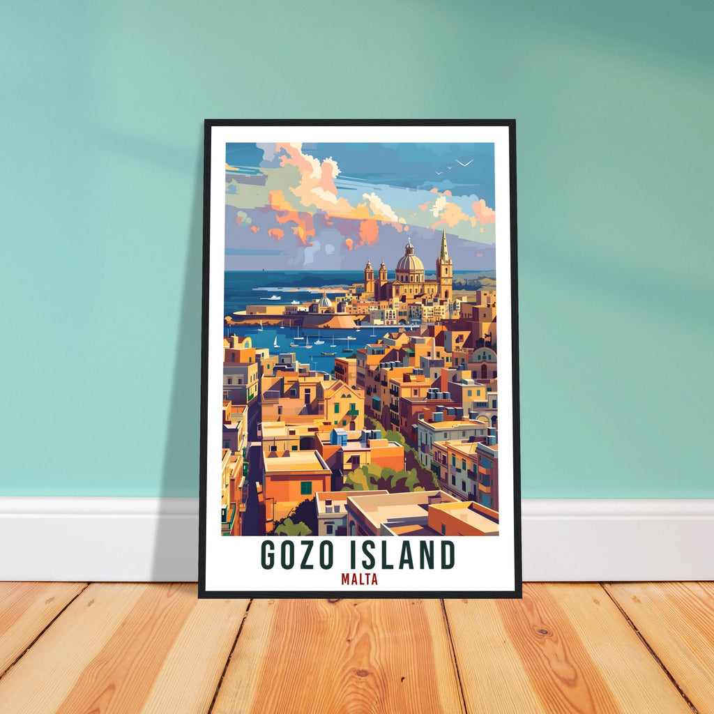 Gozo Island Travel Print Malta Wall Art Wall Hanging Home Living Décor Gozo Gift Art Lovers Gift Malta Artwork Gift Gozo Malta Travel Poster