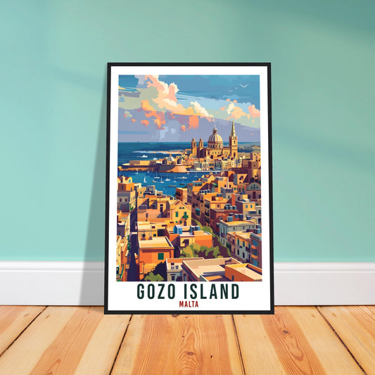 Gozo Island Travel Print Malta Wall Art Wall Hanging Home Living Décor Gozo Gift Art Lovers Gift Malta Artwork Gift Gozo Malta Travel Poster