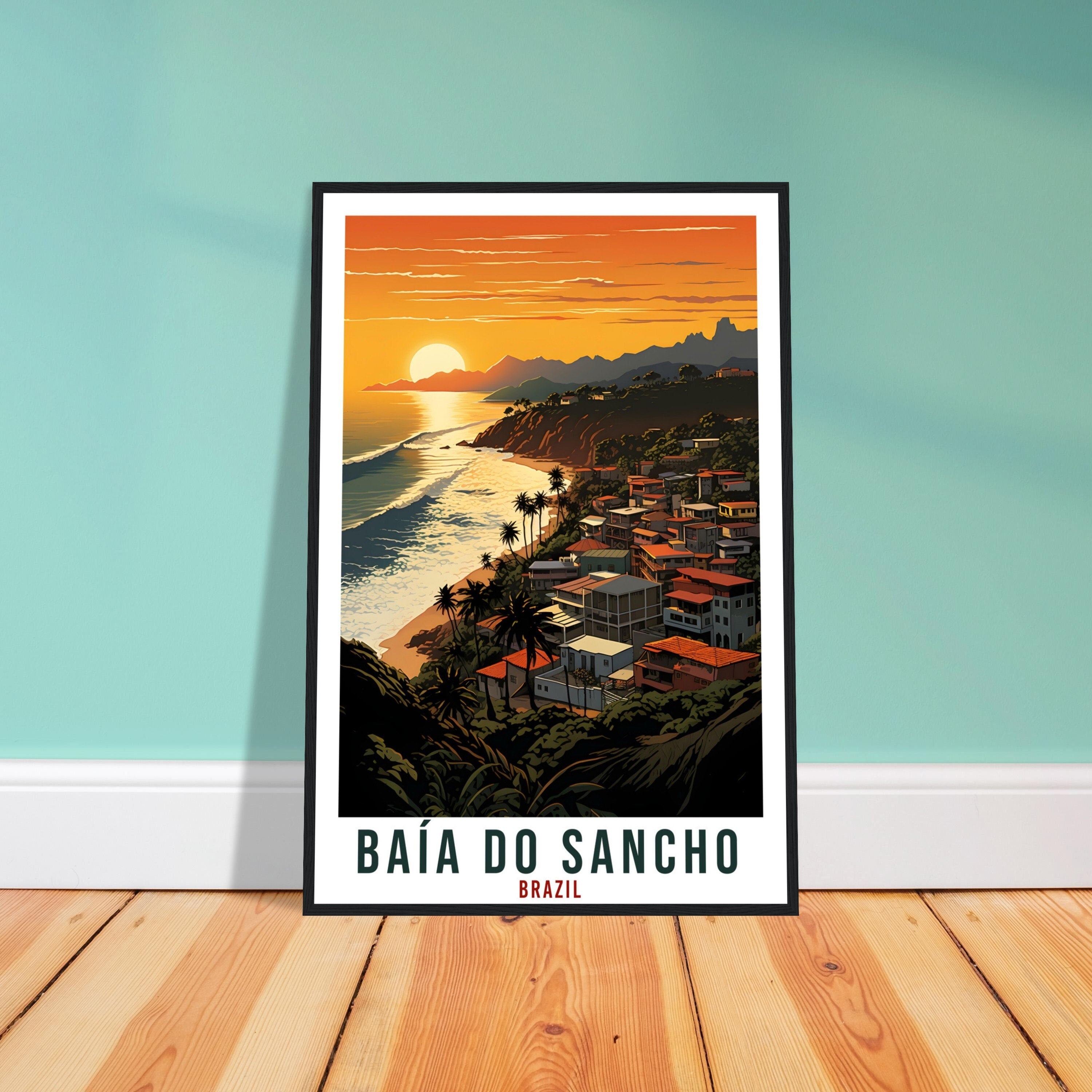 Baía Do Sancho Travel Print Wall Art Baía Do Sancho Brazil Wall Hanging Artwork Art Gift Baía Do Sancho Travel Poster Brazil Art Lovers Gift