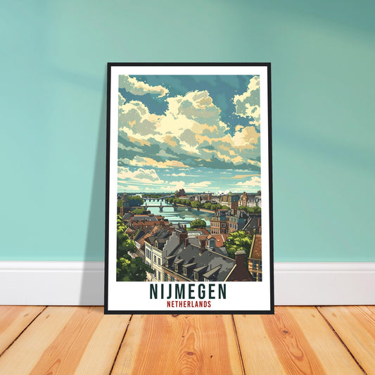Nijmegen Travel Print Holland Wall Art Wall Hanging Home Décor Nijmegen Gift Art Print Gift Dutch Artwork Gift The Netherlands Travel Poster