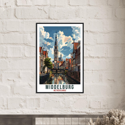 Middelburg Travel Print Holland Wall Art Wall Hanging Home Décor Middelburg Gift Art Lovers Dutch Artwork Gift The Netherlands Travel Poster