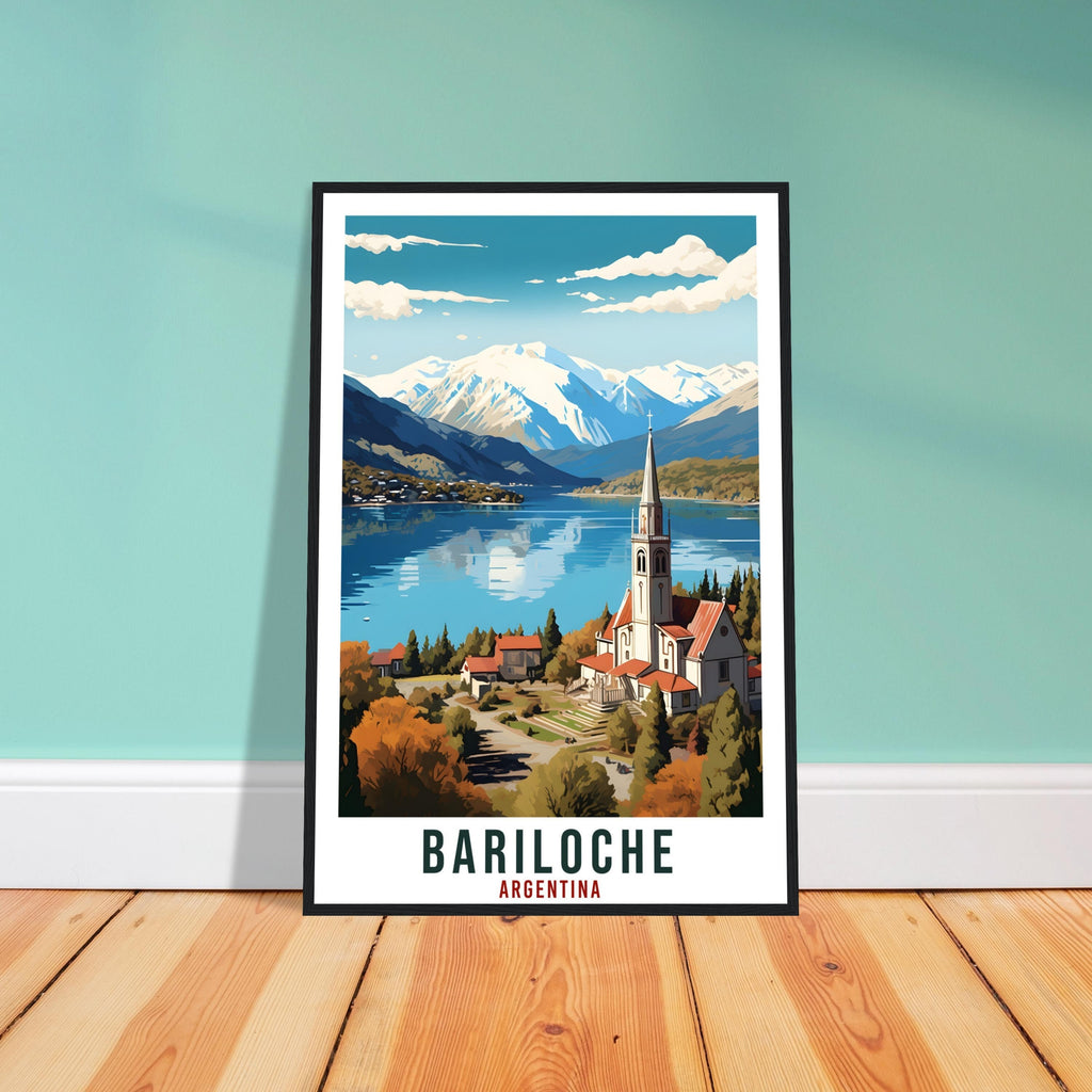 Bariloche Travel Poster Wall Art Bariloche Argentina City Landscape Artwork Bariloche Art Gifts Bariloche Travel Print Argentinian Art Lover