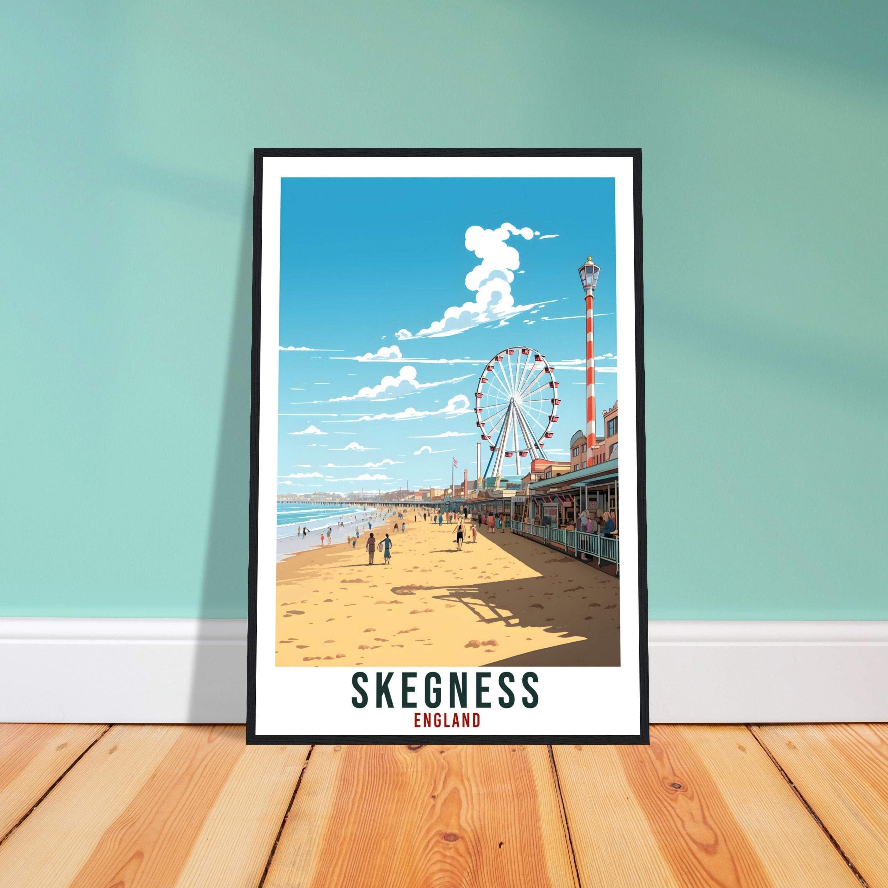 Skegness Travel Print Wall Art Wall Hanging Home Living Décor Skegness Gift Art Lovers Gift UK Artwork Gift Print England Travel Poster