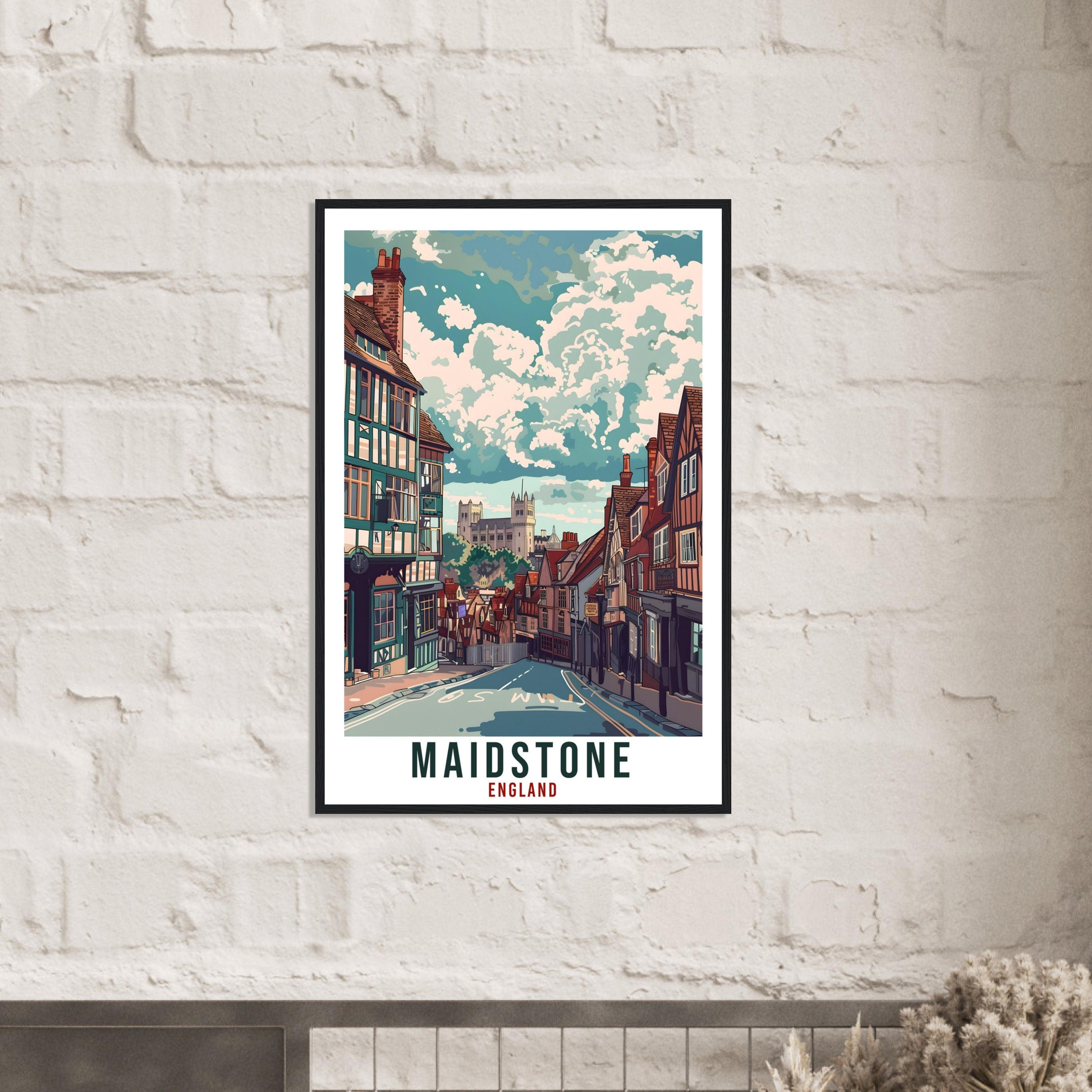 Maidstone Travel Print Wall Art Wall Hanging Home Living Décor Maidstone Gift Art Lovers Gift UK Artwork Gift Print England Travel Poster