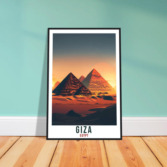 Giza Egypt Travel Print Giza Pyramids Wall Art Wall Hanging Home Décor Giza Gift Art Lovers Egypt Artwork Gift Print African Landmark Poster