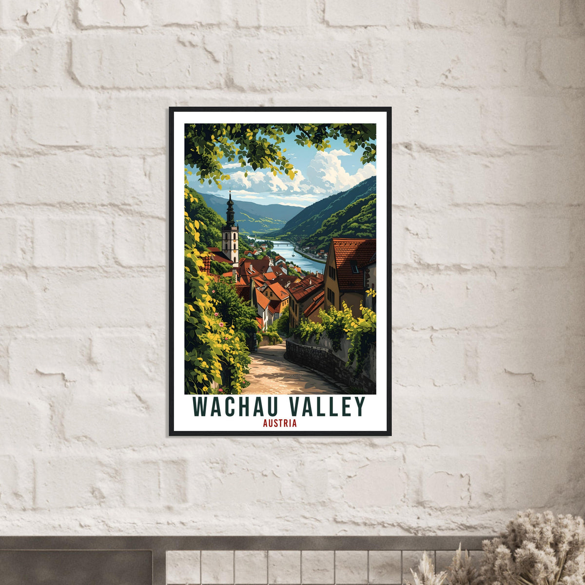 Wachau Valley Travel Print Austria Home Decor Austrian City Wall Art Gift Wall Hanging Art Lover Austria Artwork Wachau Valley Travel Poster