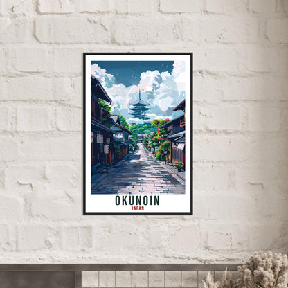 Okunoin Travel Print Japan Home Decoration Wall Art Gift Wall Hanging Art Lover Japanese Artwork Japan Okunoin Travel Poster Cityscape Print