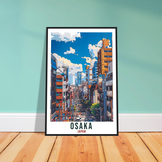 Osaka Travel Print Japan Home Decoration Wall Art Gift Wall Hanging Art Lover Japanese Artwork Japan Osaka Travel Poster Cityscape Print