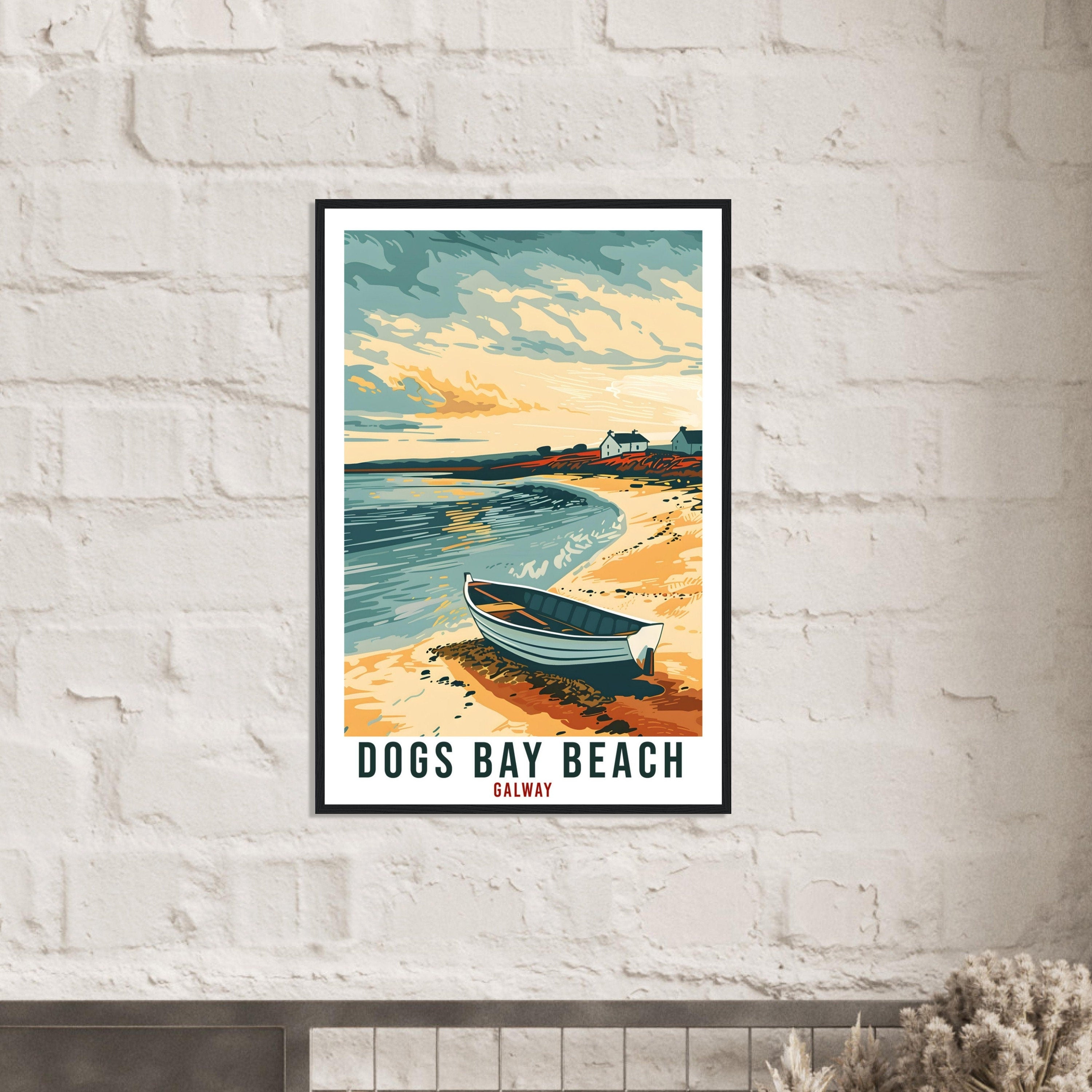 Dogs Bay Beach Travel Print Ireland Wall Art Wall Hanging Décor Dogs Bay Galway Gift Art Lovers Irish Artwork Gift Ireland Travel Poster