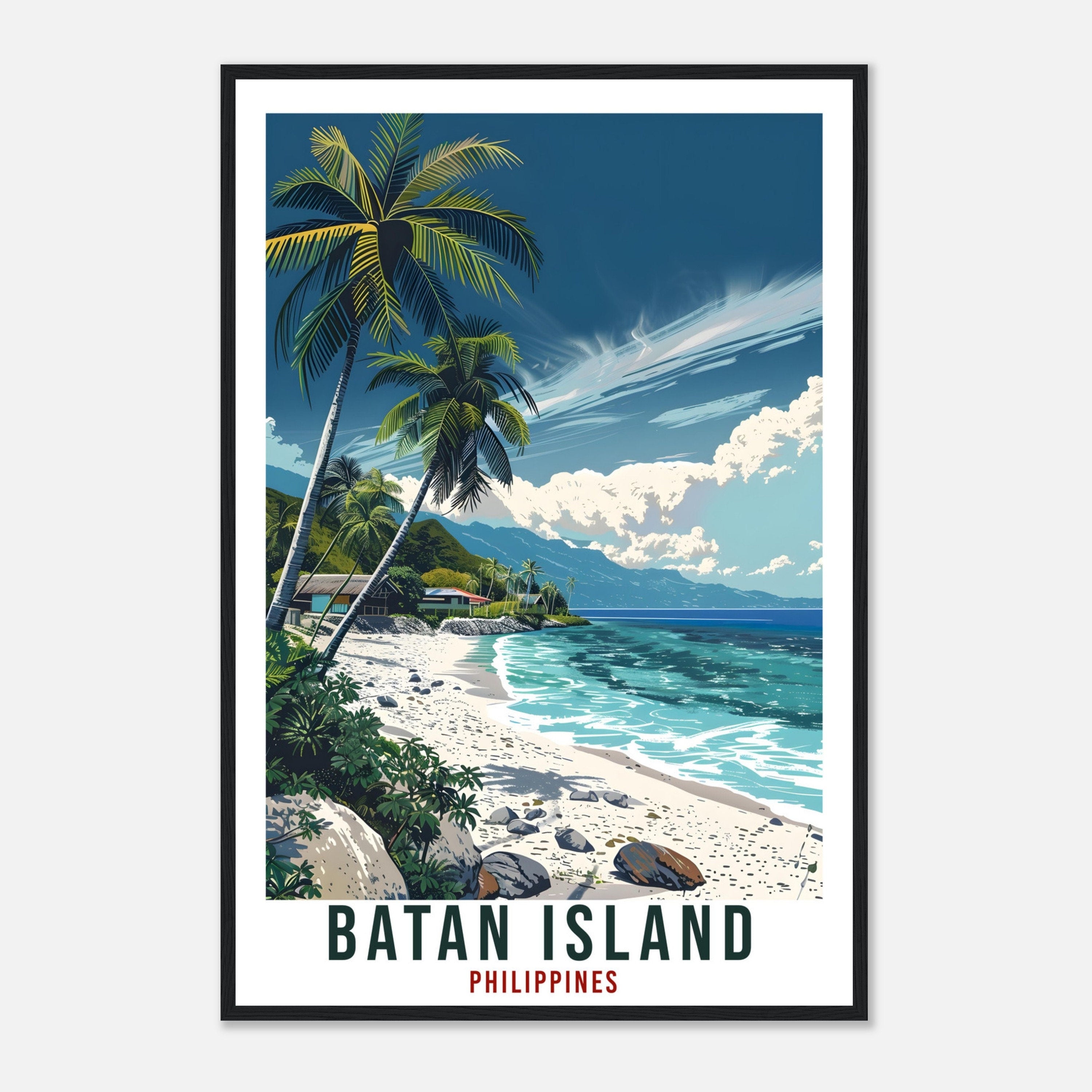 Batan Island Philippines Travel Print Wall Art Wall Hanging Home Décor Batan Island Gift Artwork Travel Art Philippines Island Travel Poster