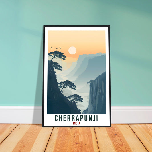 Cherrapunji Travel Print India Home Decoration Wall Art Gift Wall Hanging Art Lover Indian Artwork India Cherrapunji Travel Poster Print