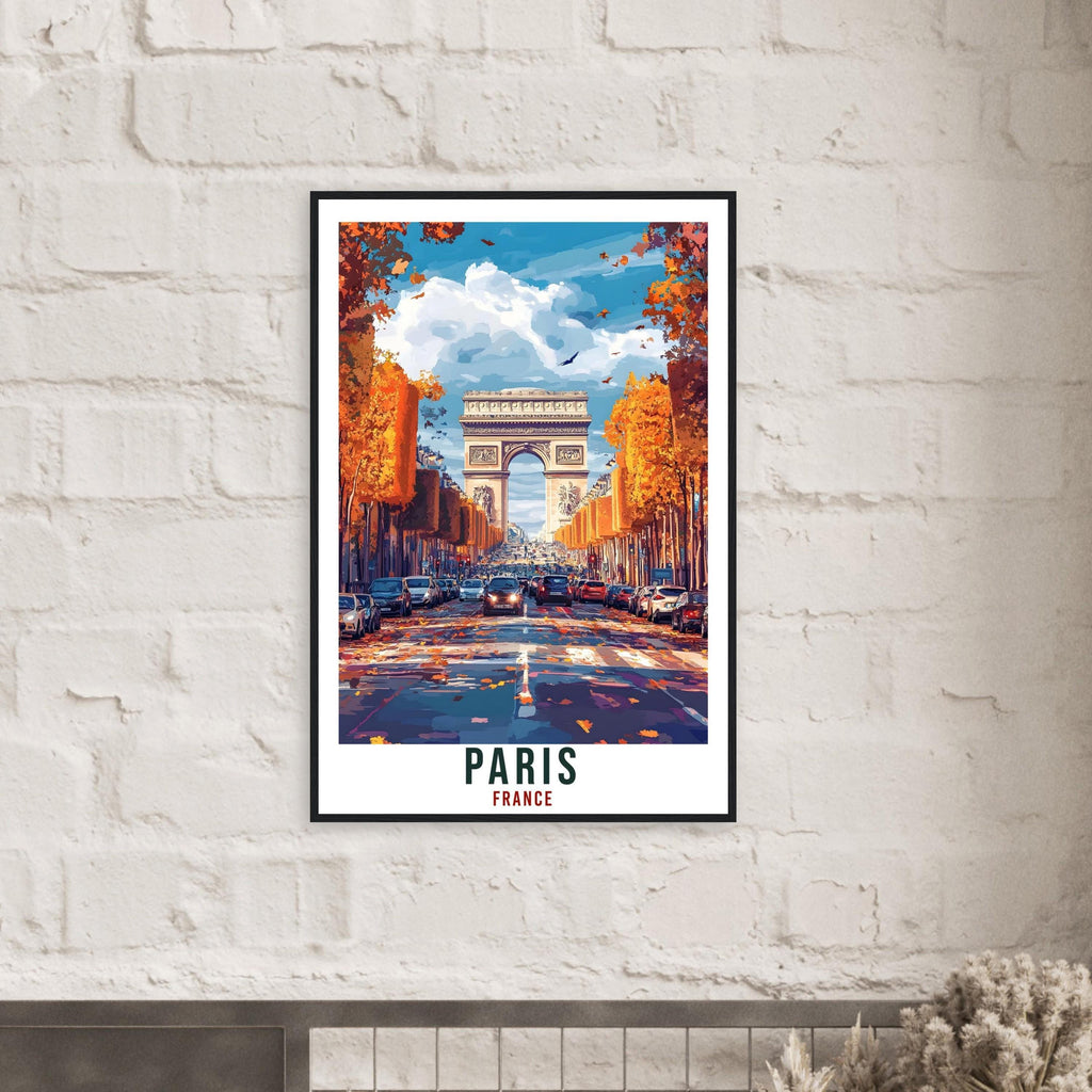 Paris Arc De Triomphe Travel Print France Home Decor Paris Wall Art Gift Wall Hanging Champs-Élysées Paris France Artwork Travel Poster  Art