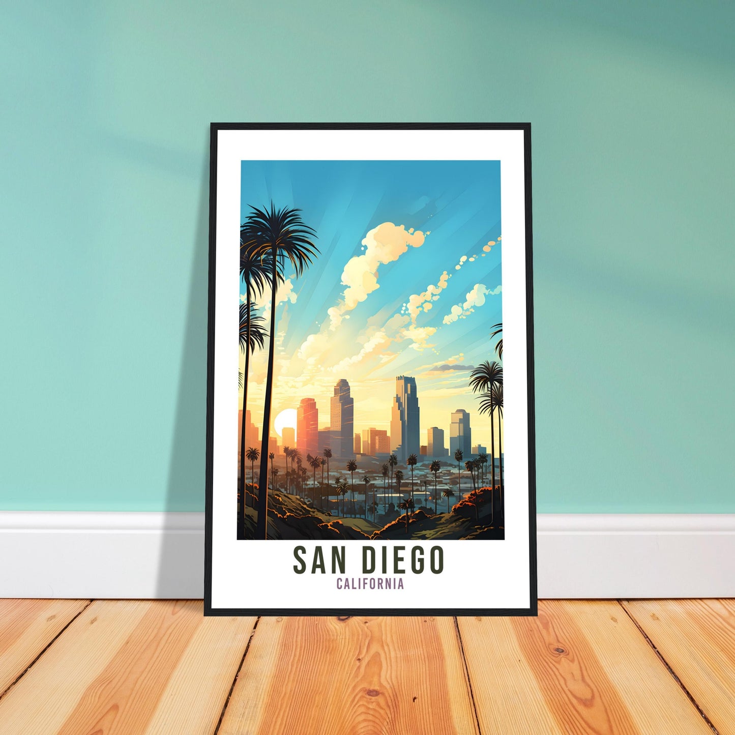 San Diego Travel Print San Diego California Wall Art San Diego Travel Poster Home Decor San Diego Art Lovers Gift San Diego Travel Art