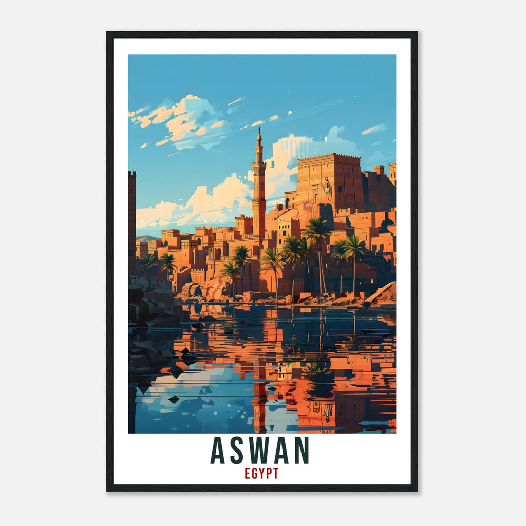 Aswan Egypt Travel Print Aswan Wall Art Wall Hanging Home Décor Aswan Gift Art Lovers Egypt Artwork Gift Print African Landmark Poster