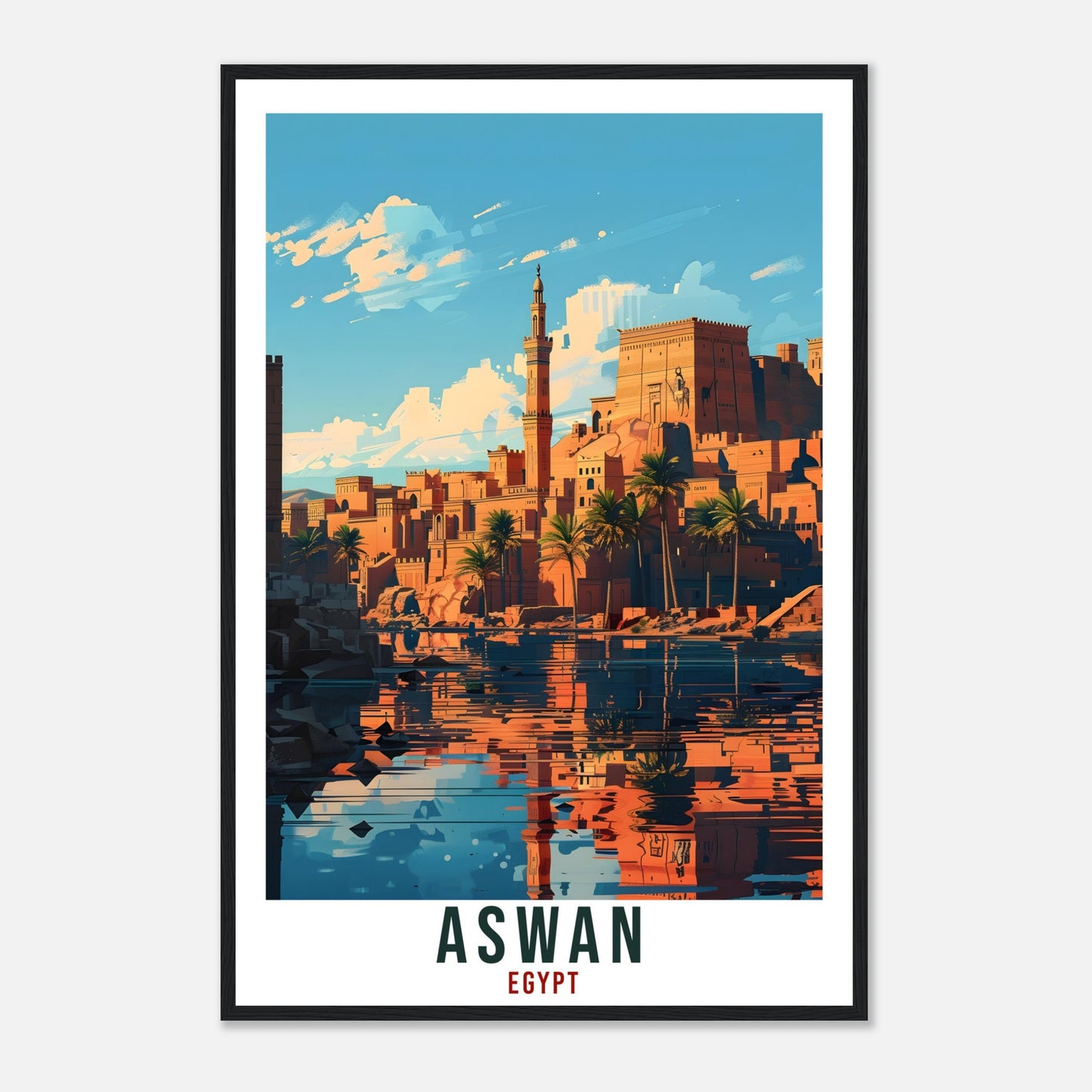 Aswan Egypt Travel Print Aswan Wall Art Wall Hanging Home Décor Aswan Gift Art Lovers Egypt Artwork Gift Print African Landmark Poster