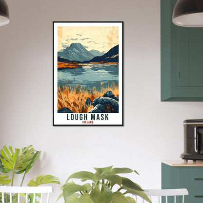 Lough Mask Travel Print Ireland Home Decor Lough Mask Wall Art Gift Wall Hanging Lough Mask Irish Artwork Travel Poster Ireland Travel Art
