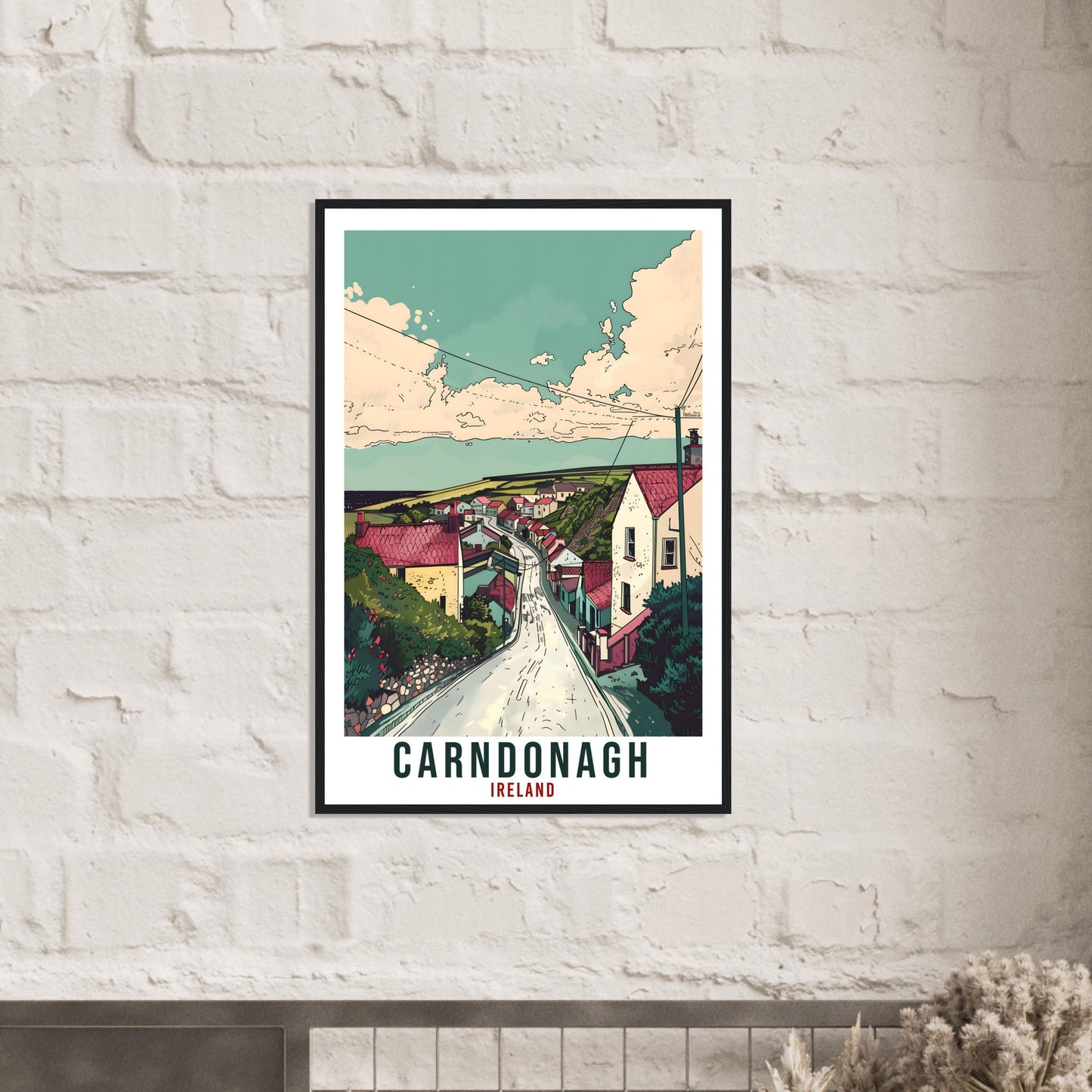 Carndonagh Travel Print Ireland Wall Art Wall Hanging Home Décor Carndonagh Gift Art Lovers Gift Irish Artwork Gift Ireland Travel Poster