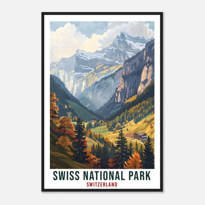 Swiss National Park Travel Print Wall Art Wall Hanging Home Living Décor Gift Art Lovers Gift Switzerland Artwork Gift Swiss Travel Poster