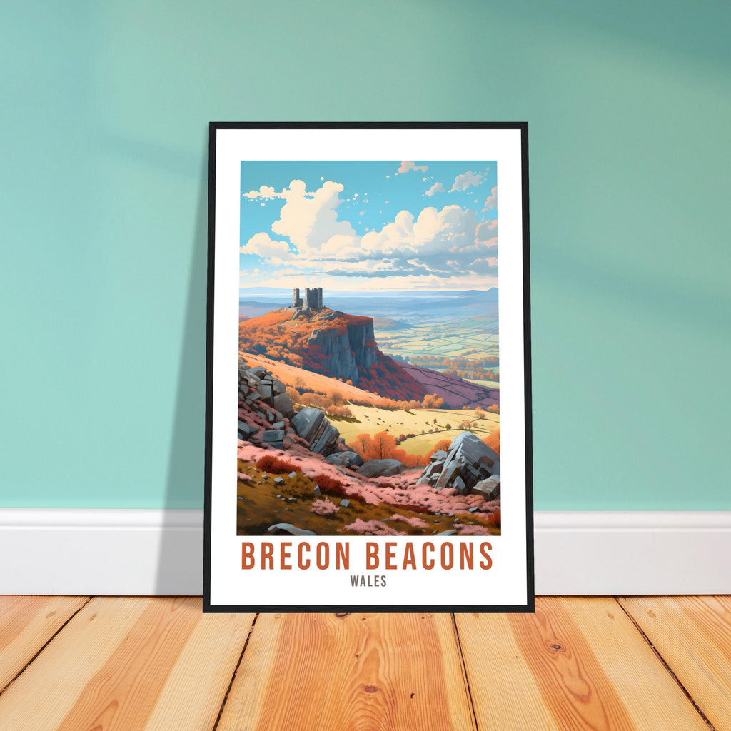 Brecon Beacons Print Brecon Beacons Home Decor Mountain Landscape Wales Nature Wall Hanging Wales Artwork Gift South Wales Travel Poster
