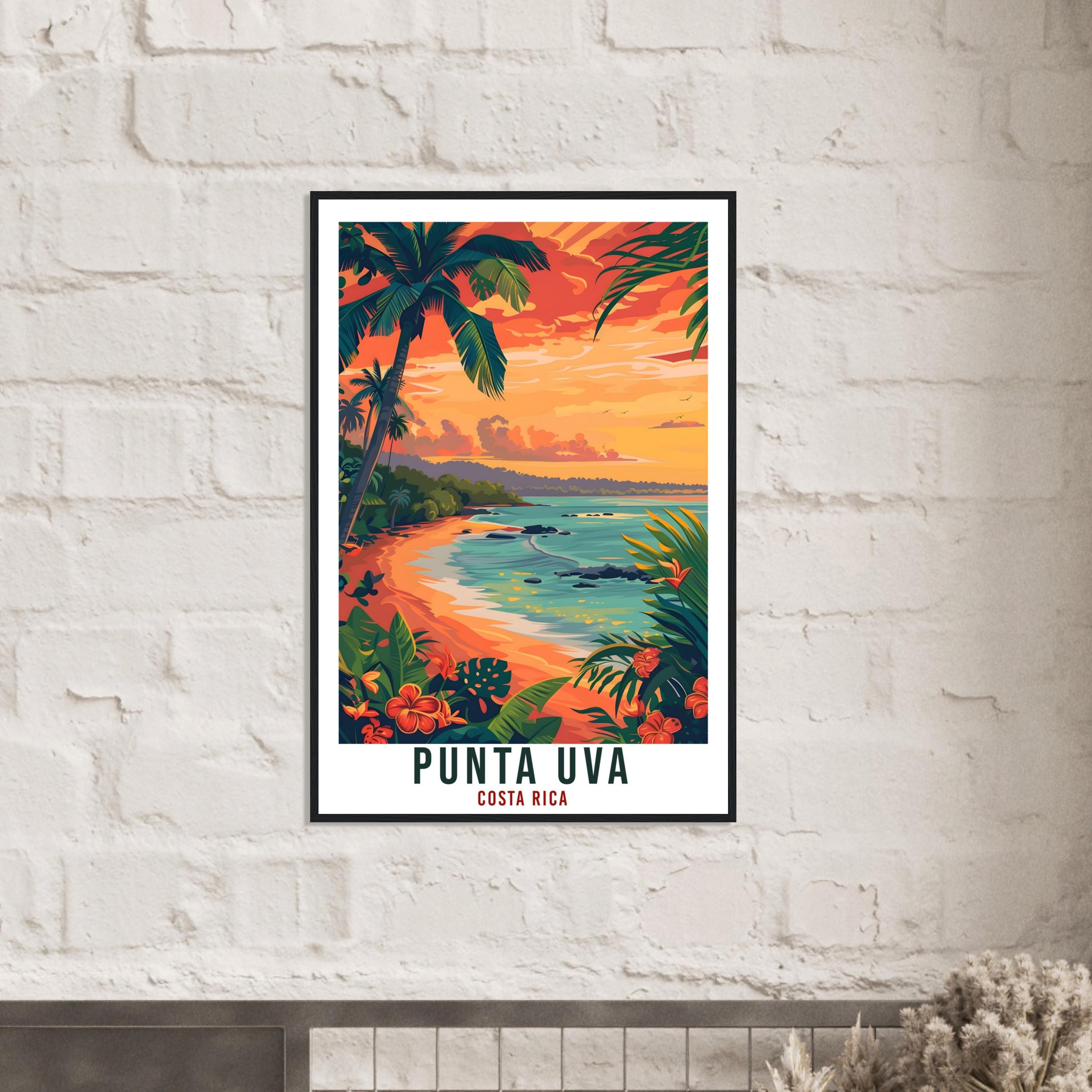 Punta Uva Costa Rica Travel Print Wall Art Wall Hanging Home Décor Punta Uva Gift Landmark Artwork Travel Art Costa Rica City Travel Poster