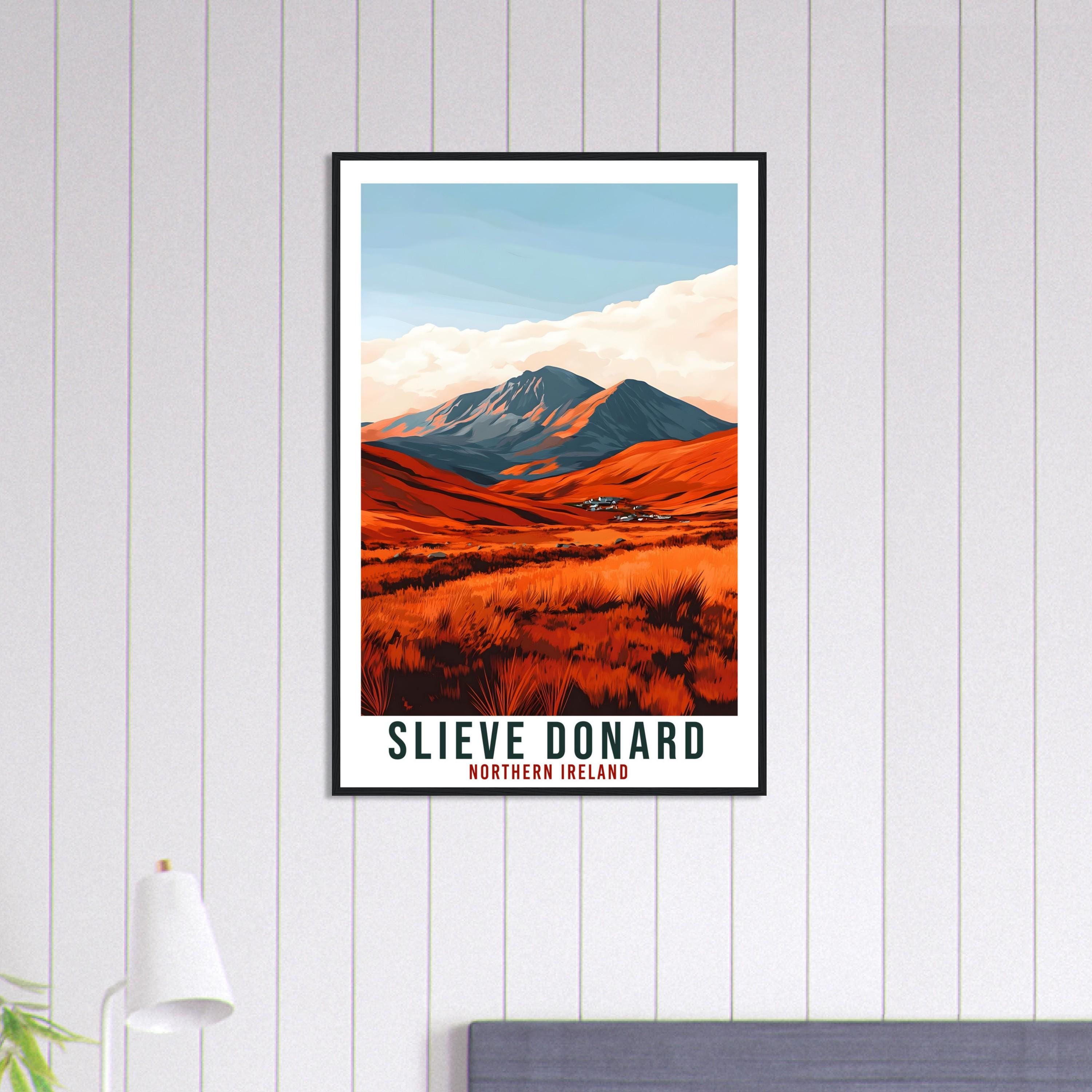 Slieve Donard Travel Print Northern Ireland Home Decor Mourne Mountains Wall Art Wall Hanging Irish Artwork Travel Poster Slieve Donard Art