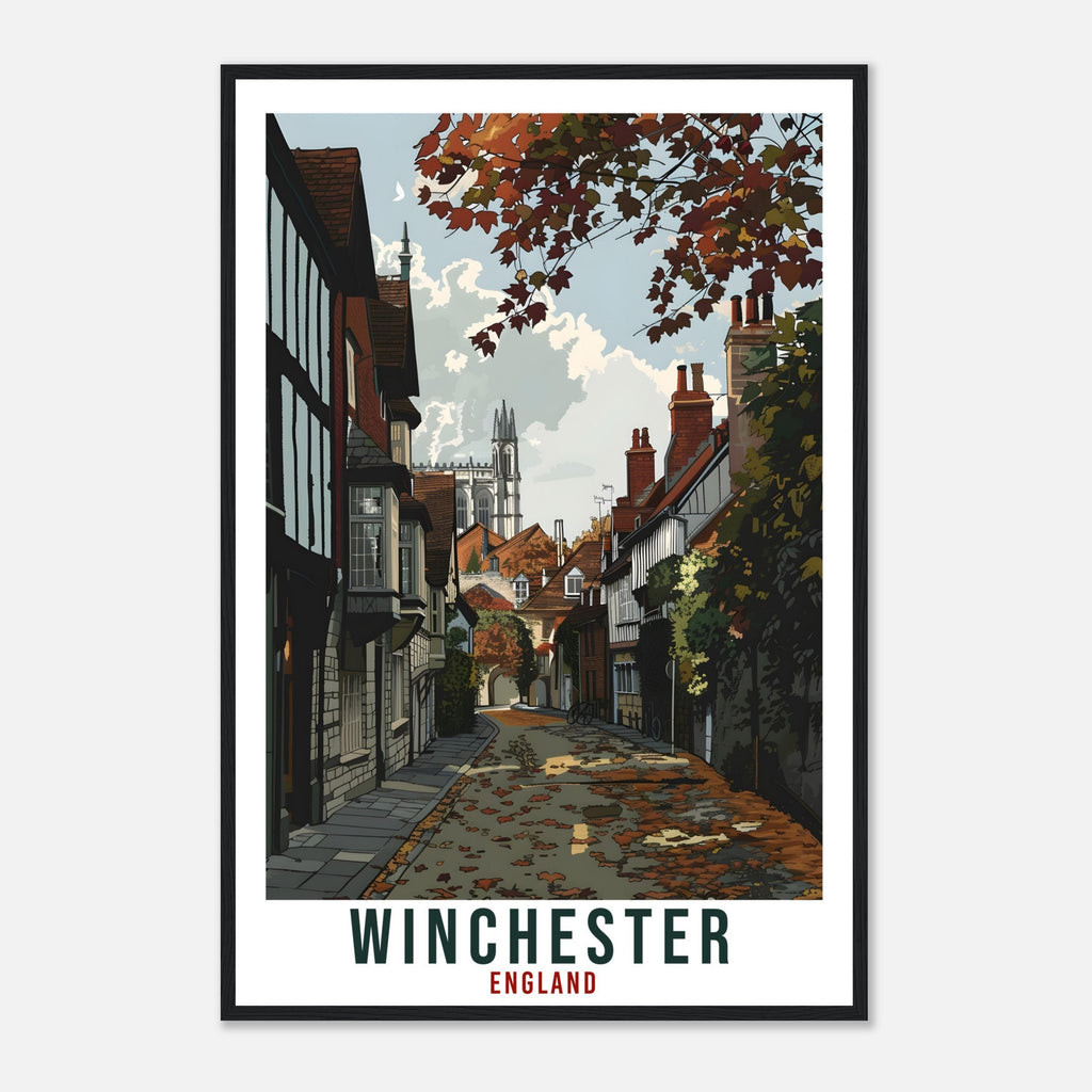 Winchester Travel Print Wall Art Wall Hanging Home Living Décor Winchester Gift Art Lovers Gift UK Artwork Gift Print England Travel Poster