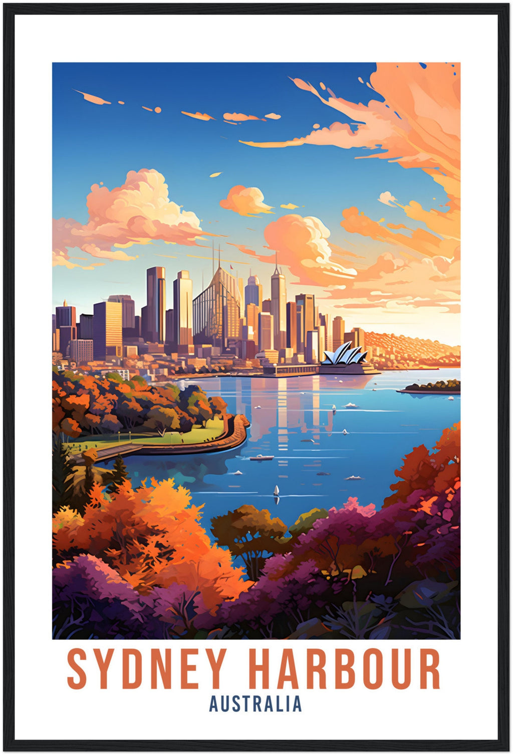 Sydney Travel Print Wall Art Sydney Australia Wall Hanging Home Décor Sydney Gift Art Lovers Australian Art Lover Gift Sydney Travel Poster