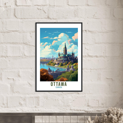 Ottawa Travel Print Wall Art Ottawa Canada Wall Hanging Home Décor Ottawa Gift Art Lovers Canadian Art Lover Gift Ottawa Travel Poster