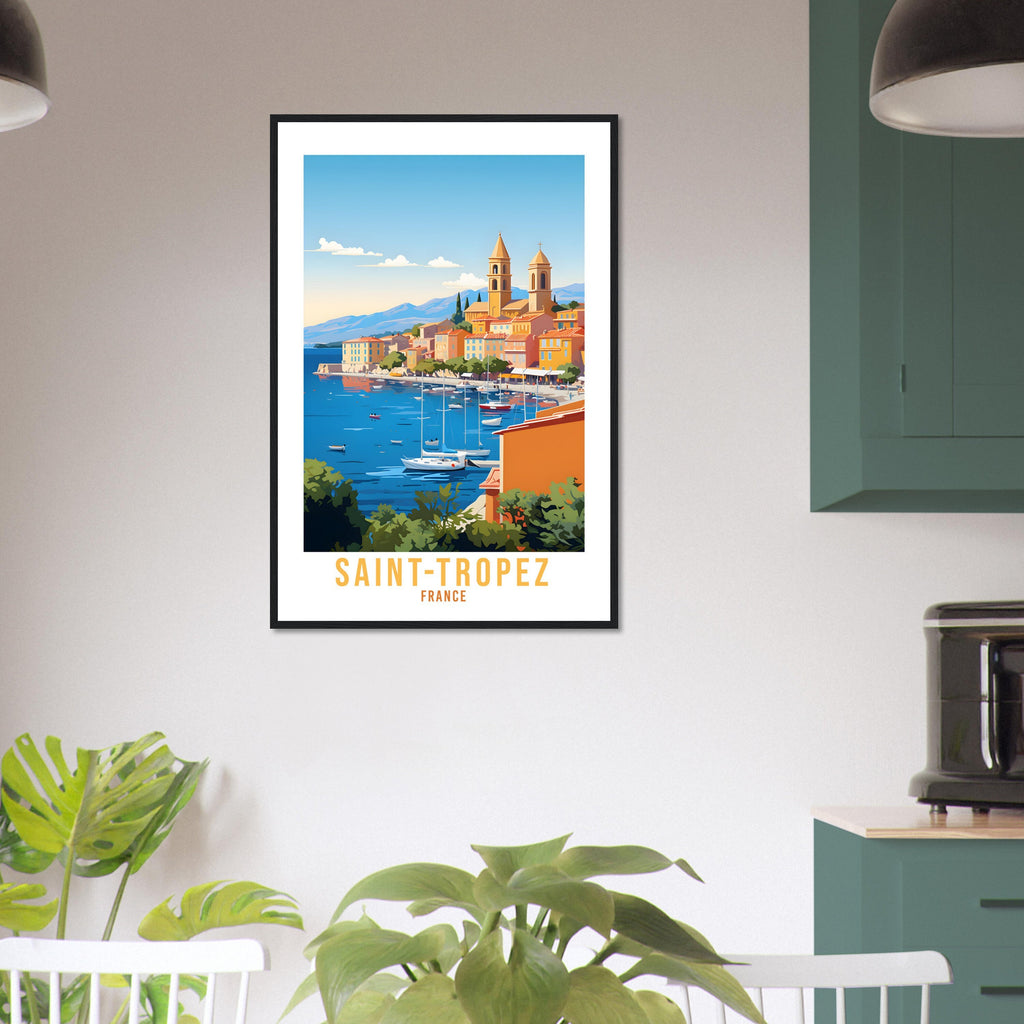 Saint-Tropez Travel Print Saint-Tropez French Rivera Art Print Saint-Tropez Wall Art Travel Lover Gift Wall Hanging Saint-Tropez Côte d'Azur