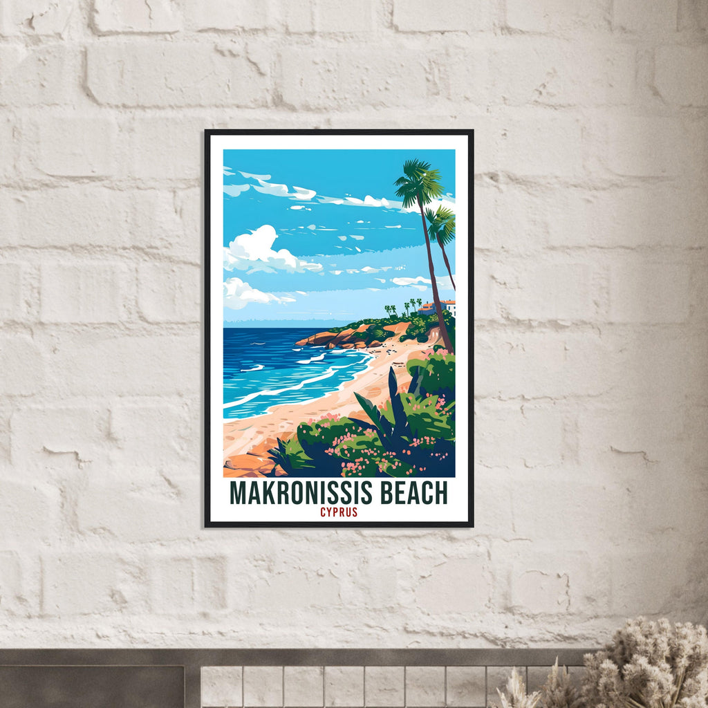 Makronissis Beach Cyprus Travel Print Cyprus Wall Art Wall Hanging Home Décor Makronissis Gift Artwork Gift Cyprus Holiday Travel Poster