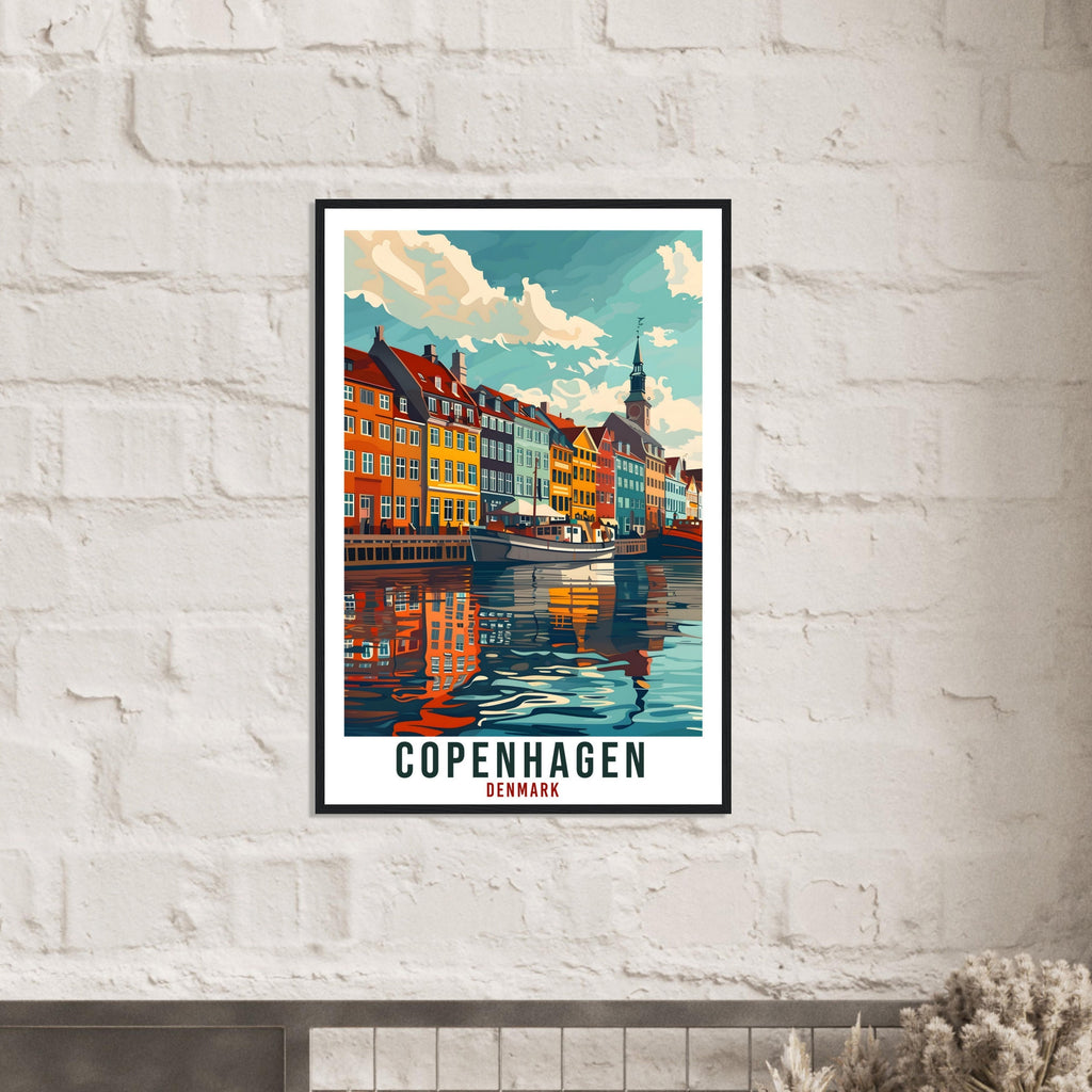 Copenhagen Danish Travel Print Denmark Wall Art Wall Hanging Home Living Décor Copenhagen Gift Art Lovers Denmark Artwork Gift Travel Poster