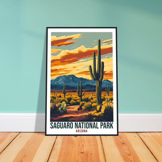 Saguaro National Park Arizona USA Travel Print Wall Art Wall Hanging Home Décor Saguaro Park Gift Travel Art USA Artwork Travel Poster
