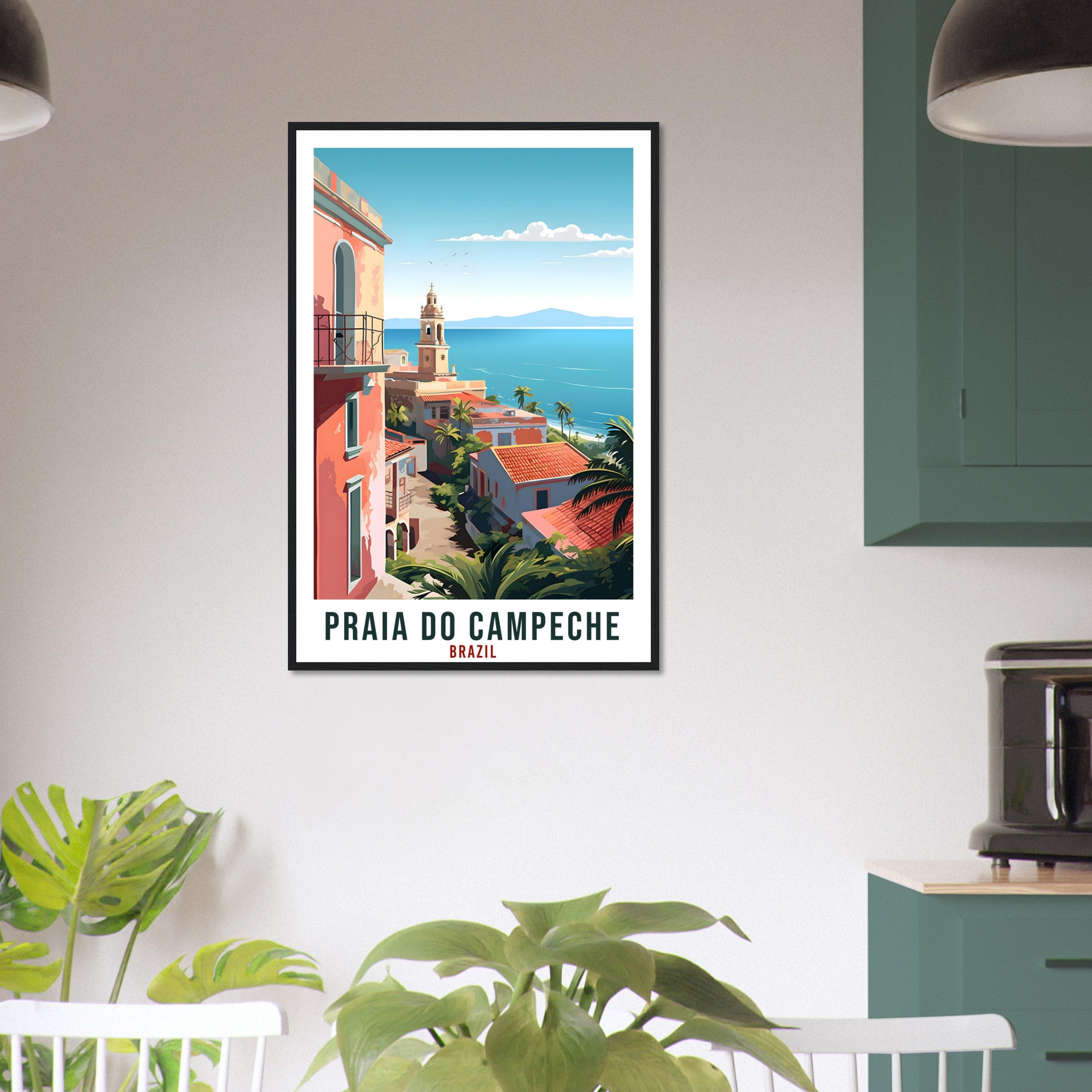 Praia Do Campeche Travel Print Wall Art Praia Do Campeche Brazil Wall Hanging Artwork Art Gifts Praia Do Campeche Travel Poster Brazil Lover