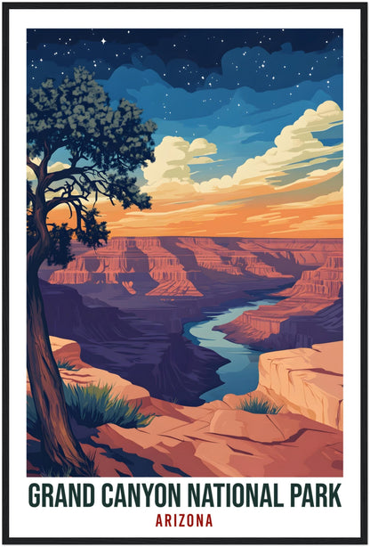 Grand Canyon National Park Arizona USA Travel Print Wall Art Wall Hanging Home Décor Grand Canyon Gift Travel Art USA Artwork Travel Poster