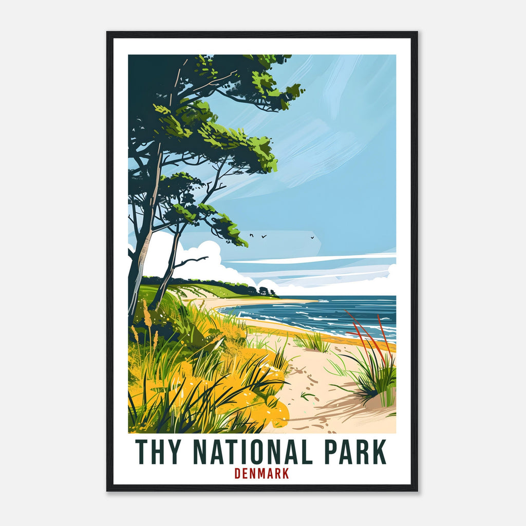 Thy National Park Travel Print Denmark Wall Art Wall Hanging Décor Thy National Park Gift Art Gift Denmark Artwork Gift Danish Travel Poster