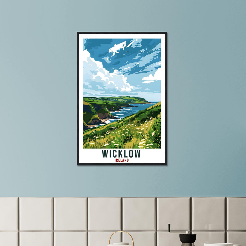 Wicklow Travel Poster Ireland Wall Art Wall Hanging Home Living Décor Wicklow Gift Art Lovers Gift Irish Artwork Gift Ireland Travel Print