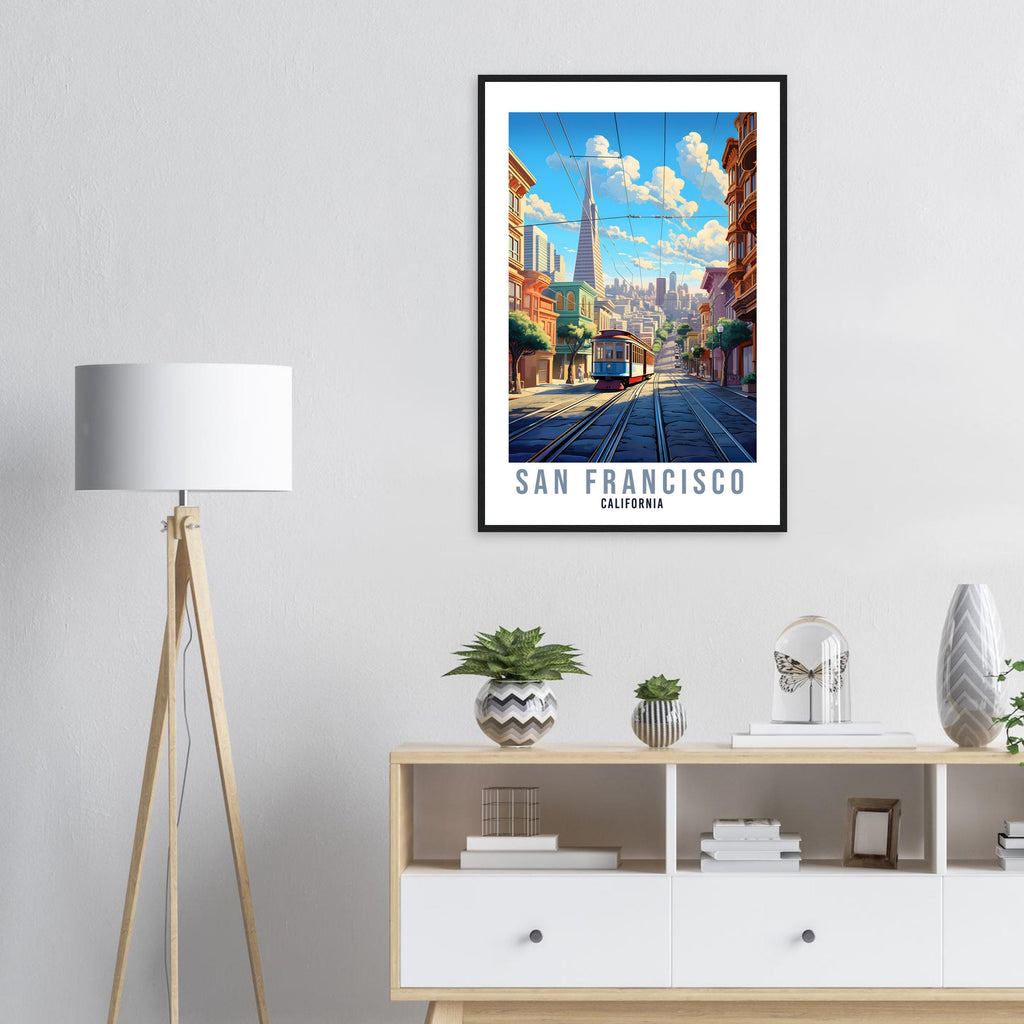 San Francisco Travel Print Wall Art San Francisco Street Wall Hanging Travel Poster San Fran USA Home Decor United States Gift Travel Art