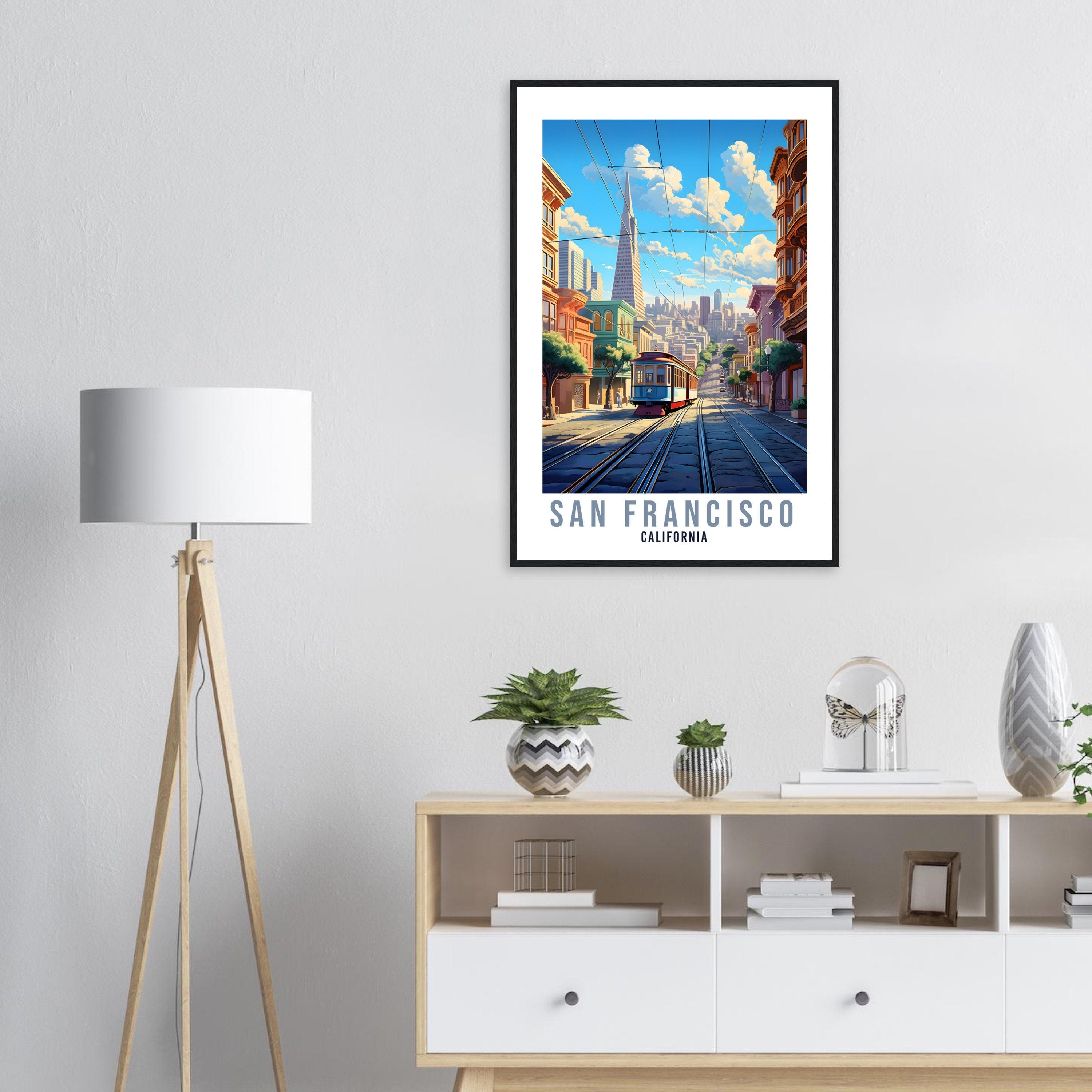 San Francisco Travel Print Wall Art San Francisco Street Wall Hanging Travel Poster San Fran USA Home Decor United States Gift Travel Art