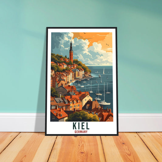 Kiel Travel Print Germany Home Decoration Kiel German City Wall Art Gift Wall Hanging Art Lover Germany Artwork Kiel Gift Travel Poster
