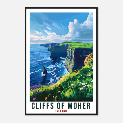 Cliffs Of Moher Travel Print Ireland Home Decor Cliffs Of Moher Wall Art Wall Hanging Irish Artwork Poster Cliffs Of Moher Ireland Travel