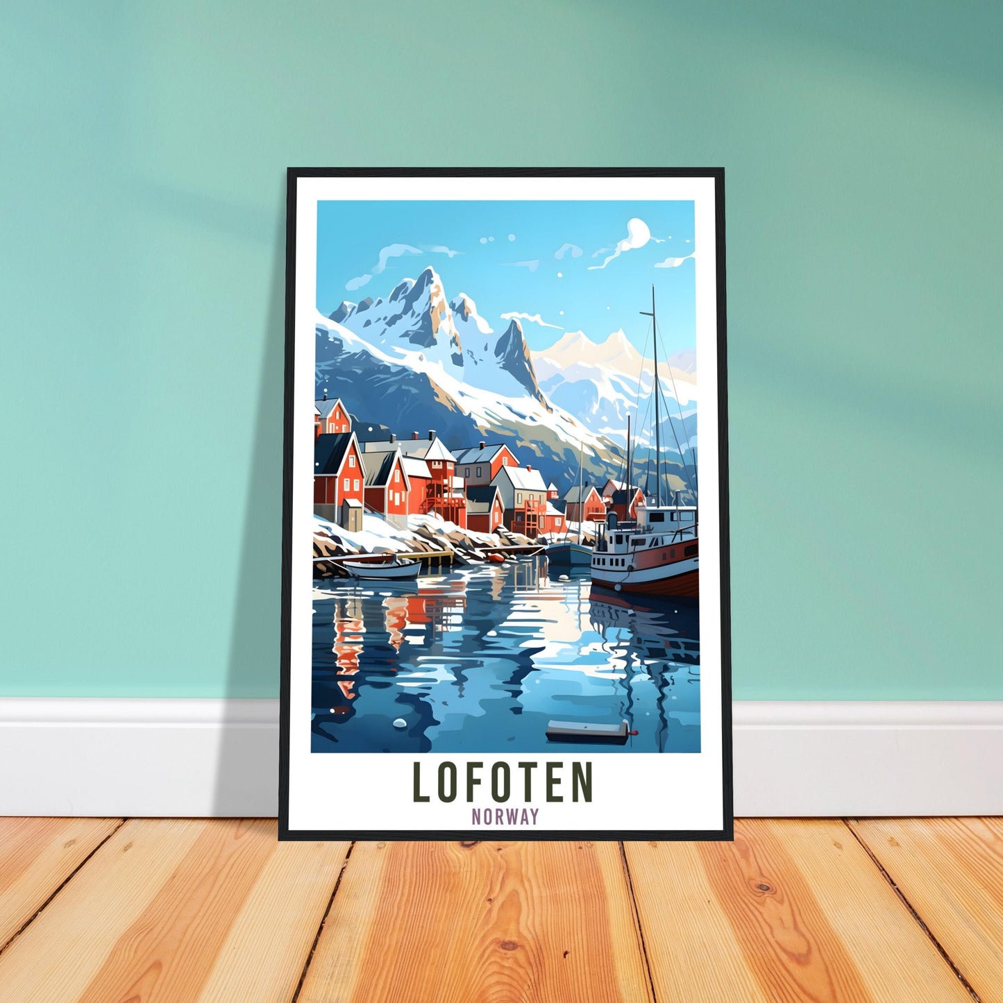 Lofoten Norway Travel Print Lofoten Islands Wall Hanging Norway Arctic Lofoten Travel Poster Northern Norway Wall Art Lofoten Travel Poster