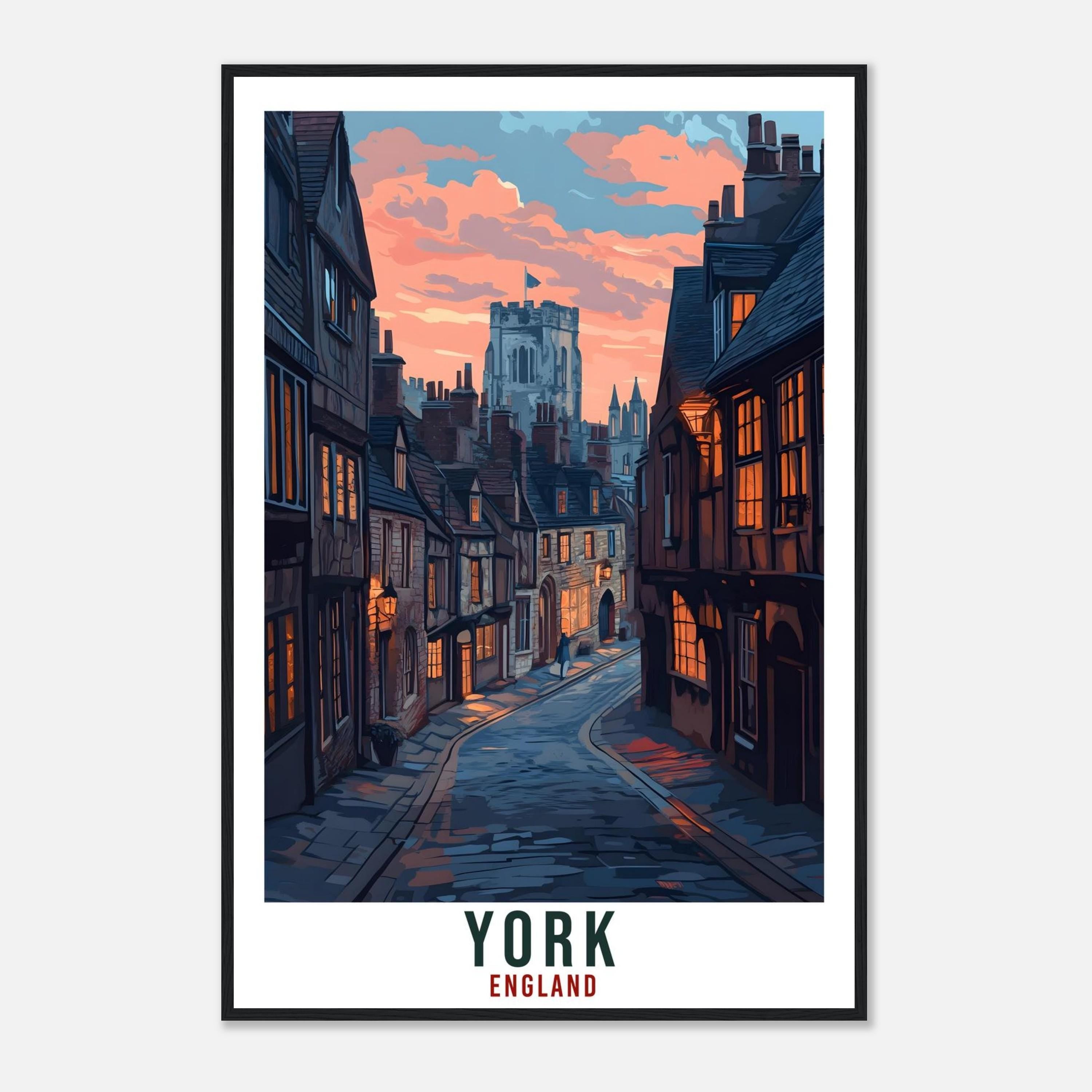 York Travel Print England Home Decor York Wall Art Gift Wall Hanging Art Lover York England Artwork Travel Poster York UK Travel Art