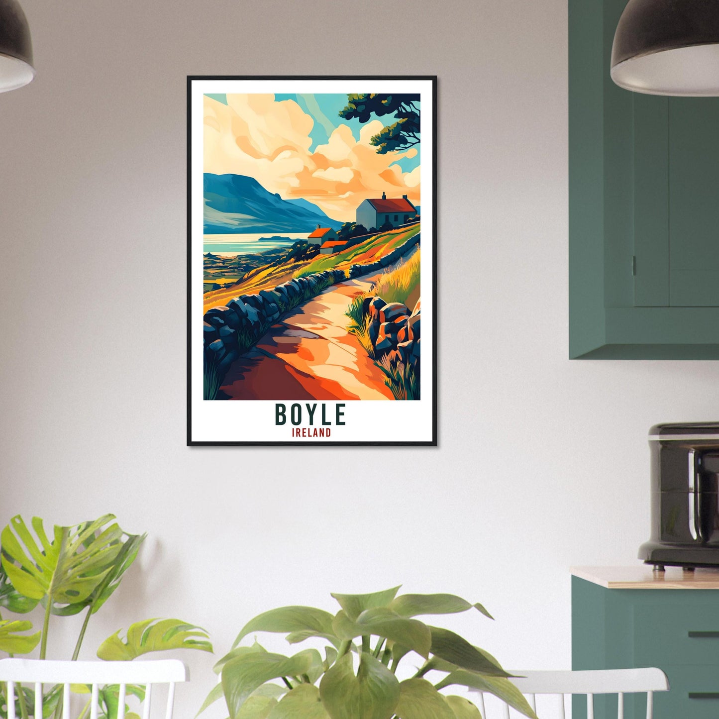 Boyle Travel Print Ireland Home Decor Boyle Wall Art Wall Hanging Art Lover Irish Artwork Travel Poster Boyle Ireland Travel Art Roscommon
