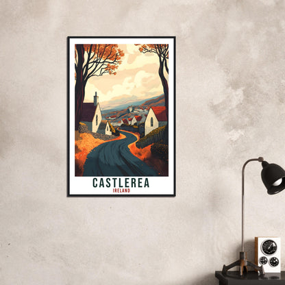 Castlerea Travel Print Ireland Home Decor Castlerea Wall Art Gift Wall Hanging Gift Castlerea Irish Artwork Travel Poster Ireland Travel Art