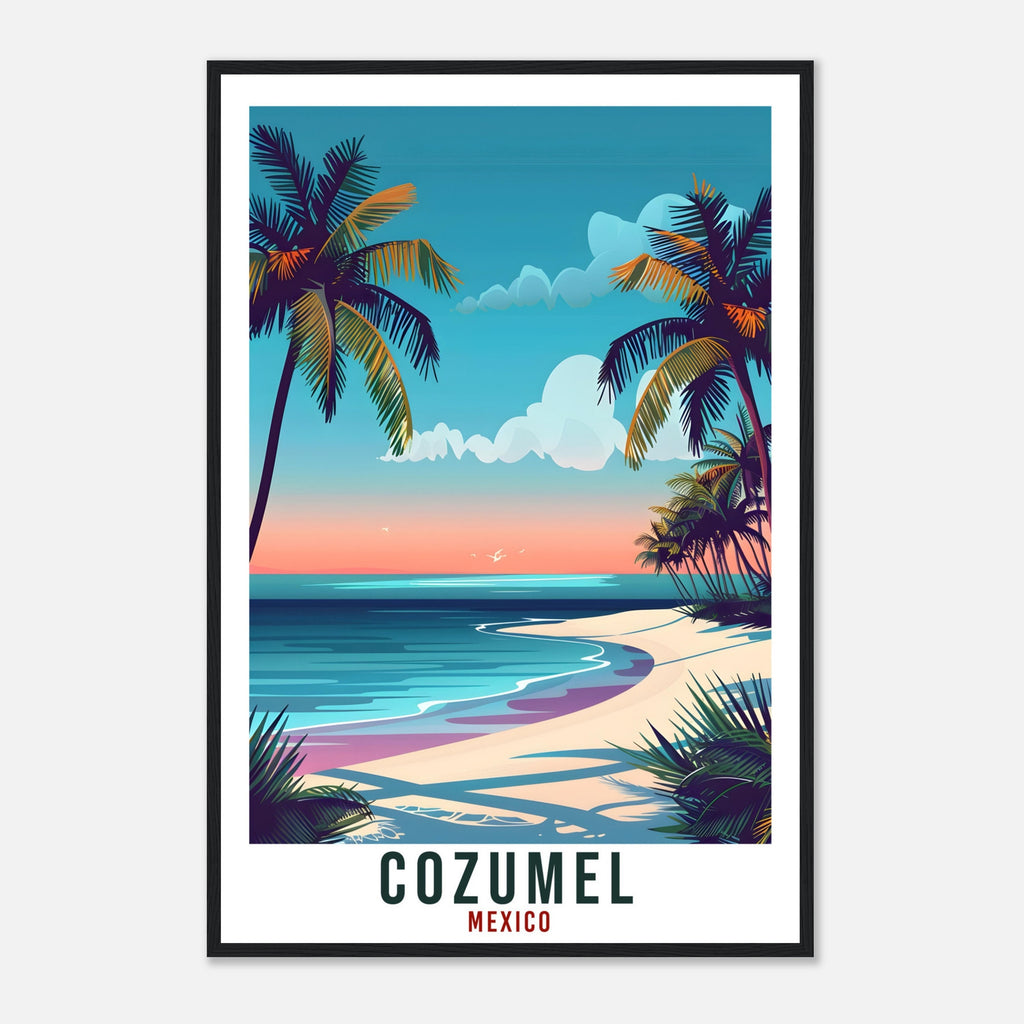 Cozumel Mexico Travel Print Mexico Wall Art Wall Hanging Home Décor Cozumel Gift Mexico Landmark Artwork Gift South America Travel Poster