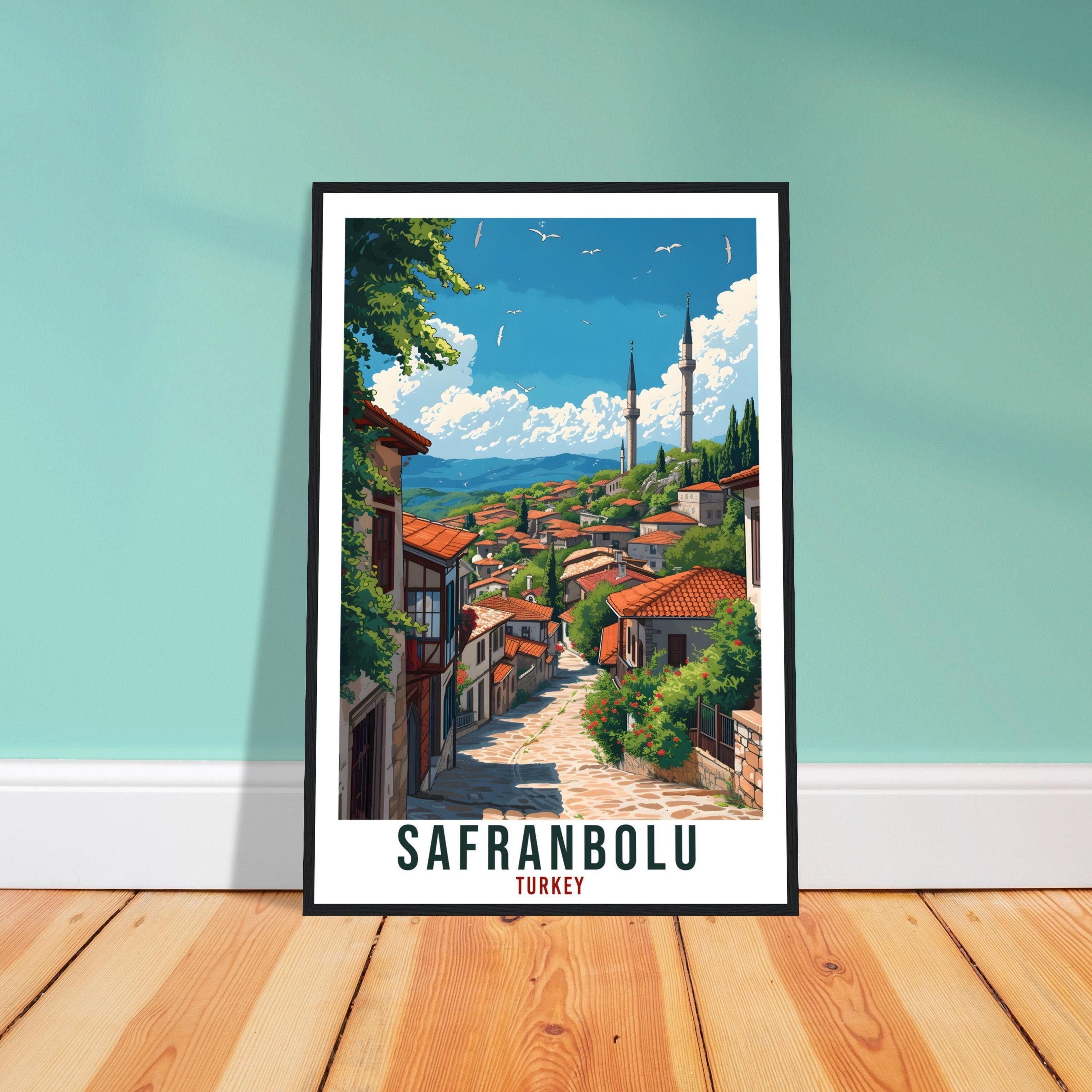Safranbolu Travel Print Turkey Home Decoration Turkish City Wall Art Gift Wall Hanging Art Lover Turkey Artwork Safranbolu Travel Poster