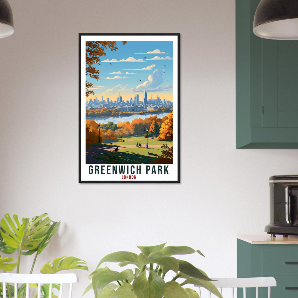 Greenwich Park London Travel Print English Wall Art Wall Hanging Travel Art Gift Greenwich Travel Poster London City Artwork Art Lover Gift