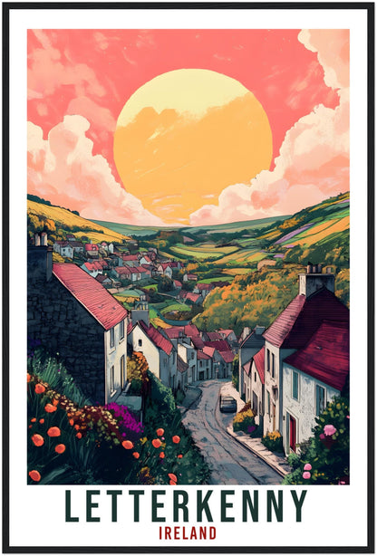 Letterkenny Travel Print Ireland Home Decor Wall Art Gift Wall Hanging Art Lover Letterkenny Irish Artwork Travel Poster Ireland Travel Art